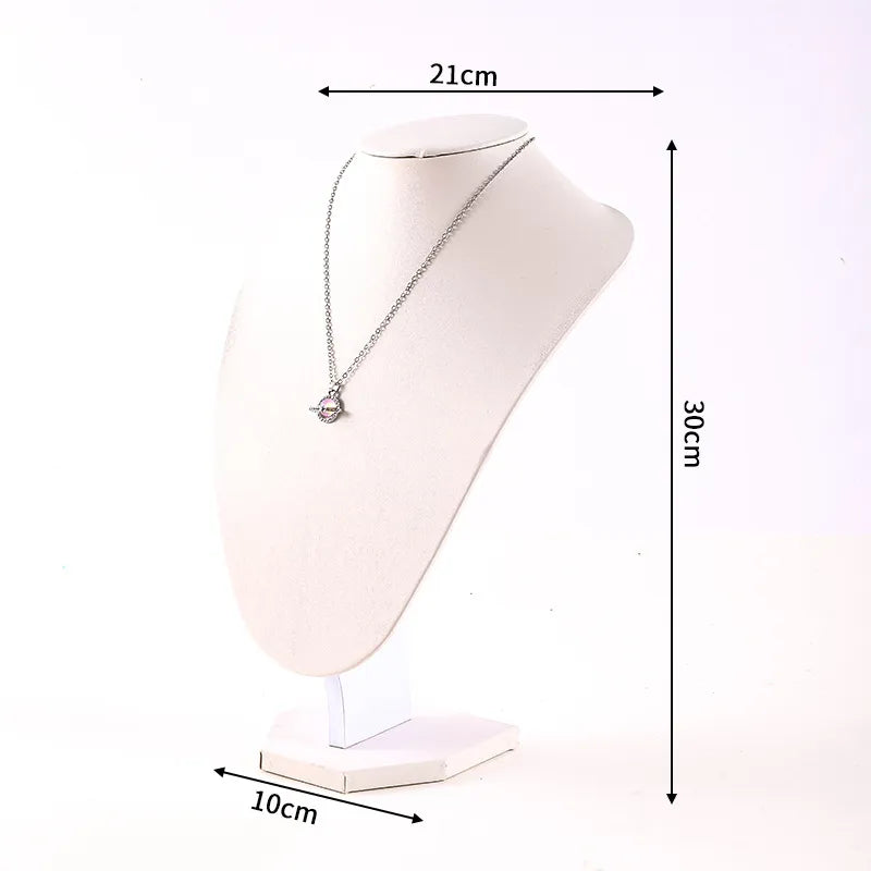 1 Piece PU velvet Classic Style Solid Color Jewelry Display Bust