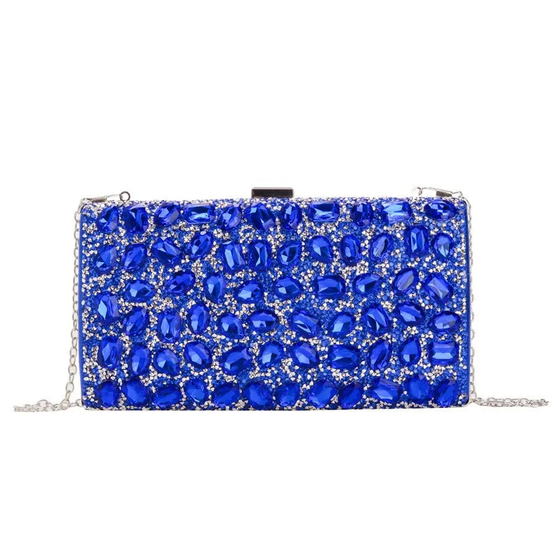 New   Rhinestone Square Banquet Annual Meeting Dress Holiday Clutch Bag Shoulder Bag Women's Bag