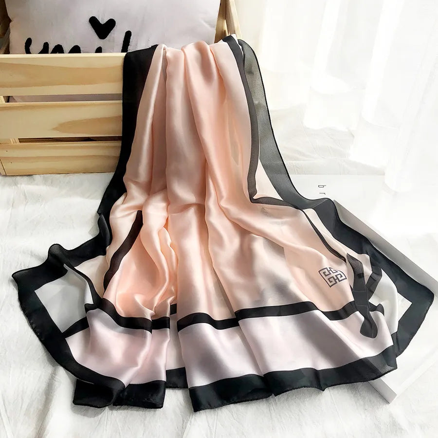 women's streetwear gradient color flower ice silk soft yarn scarves & gloves