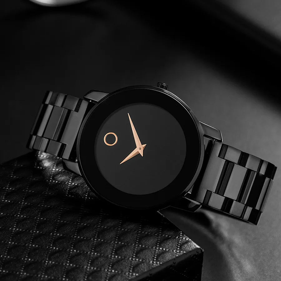 Fashion Geometric Butterfly Double Snap Quartz Men's Watches