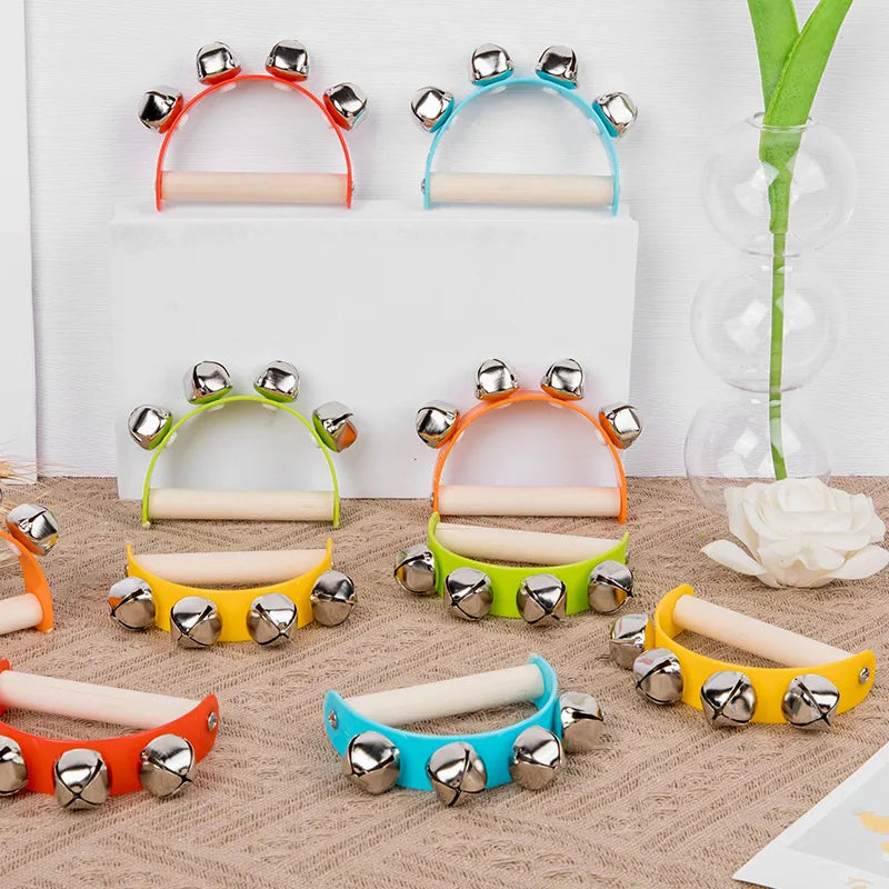 Children's eight-tone harp threading clock rainbow tower four sets of column shape plate twist insect baby educational toys wholesale