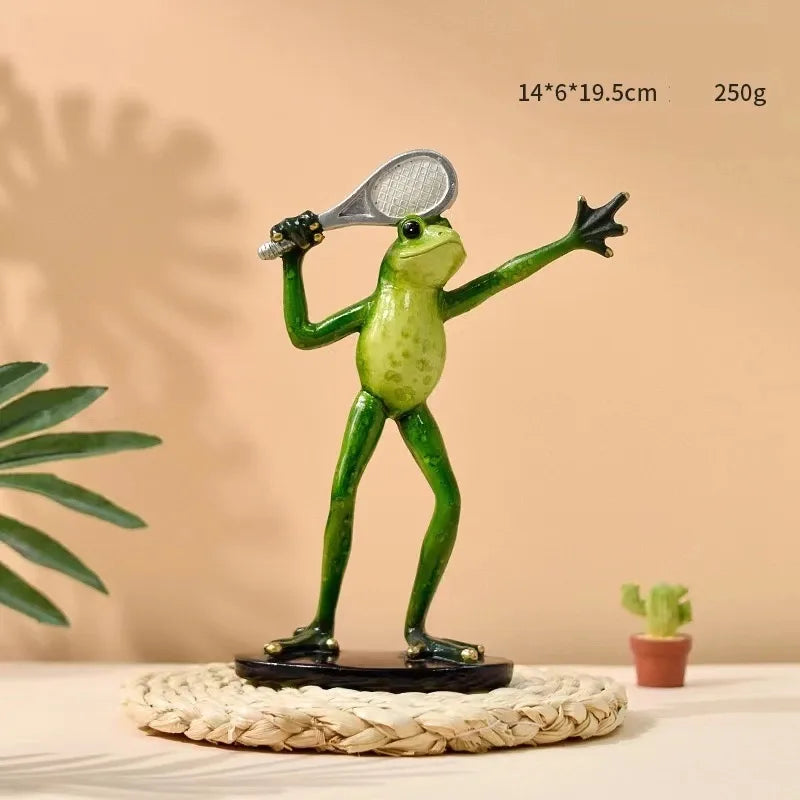 Cute Frog Resin Ornaments Artificial Decorations