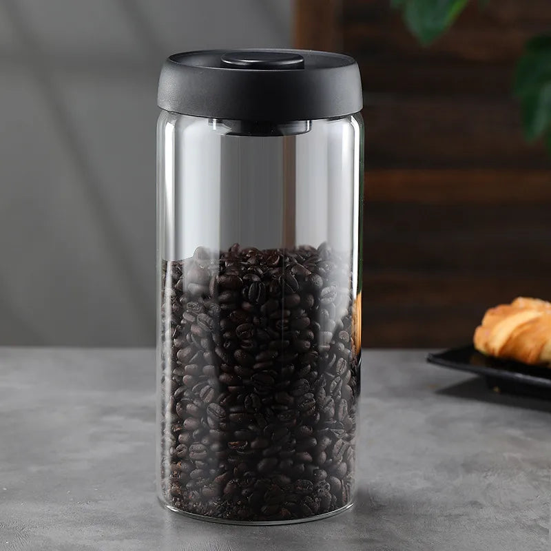 Simple Style Solid Color Glass Storage Container Box