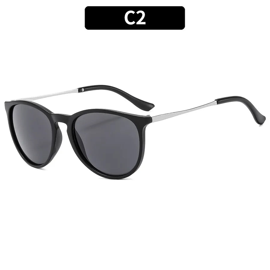 Streetwear Solid Color Pc Round Frame Full Frame Glasses