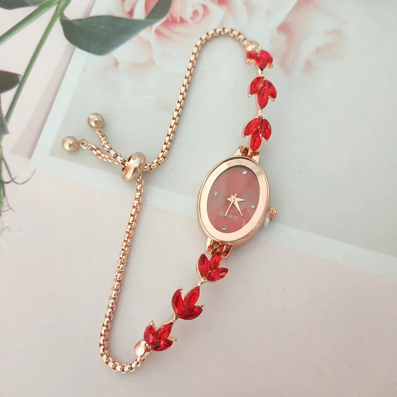 Casual Elegant Petal Telescopic Rope Quartz Women's Watches