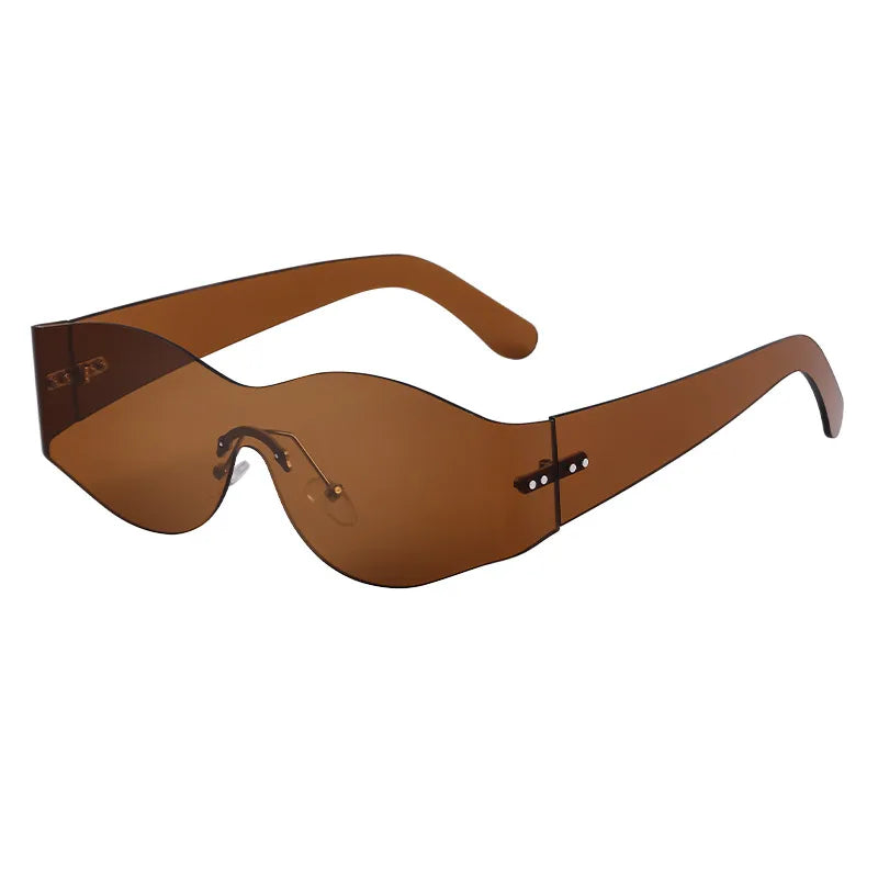 Vacation Solid Color Tinted Lenses Square Frameless Men's Sunglasses