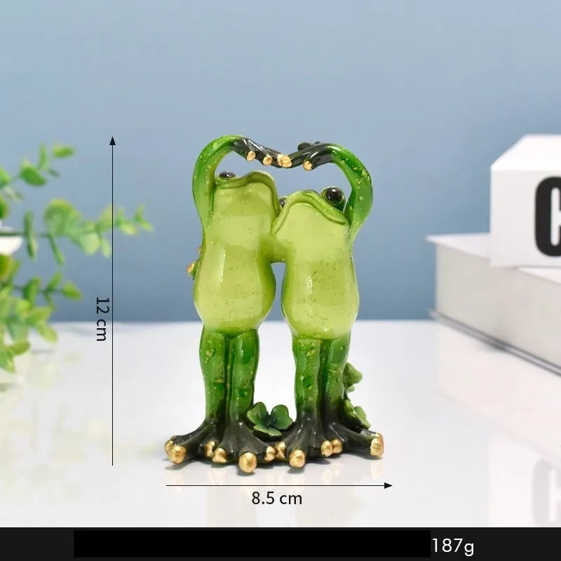 Cute Frog Resin Ornaments Artificial Decorations