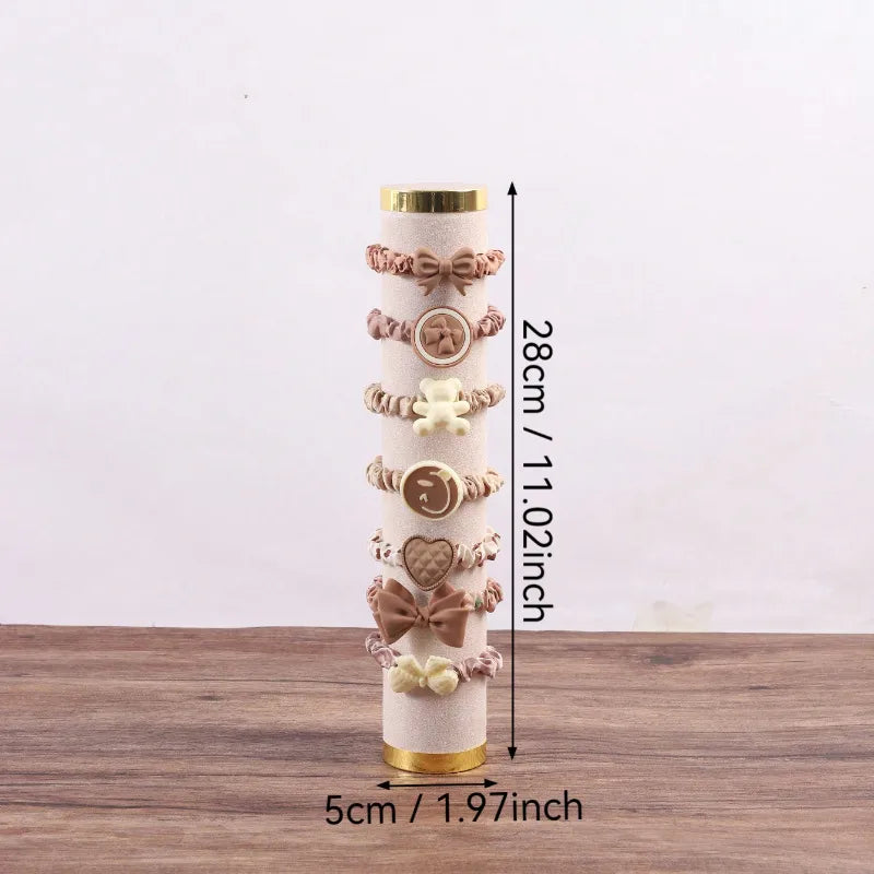 Head Rope Hair Ring Storage Rack Vertical Bracelet Bracelet Jewelry Counter Display Props Cylindrical Jewelry Rack  Hair