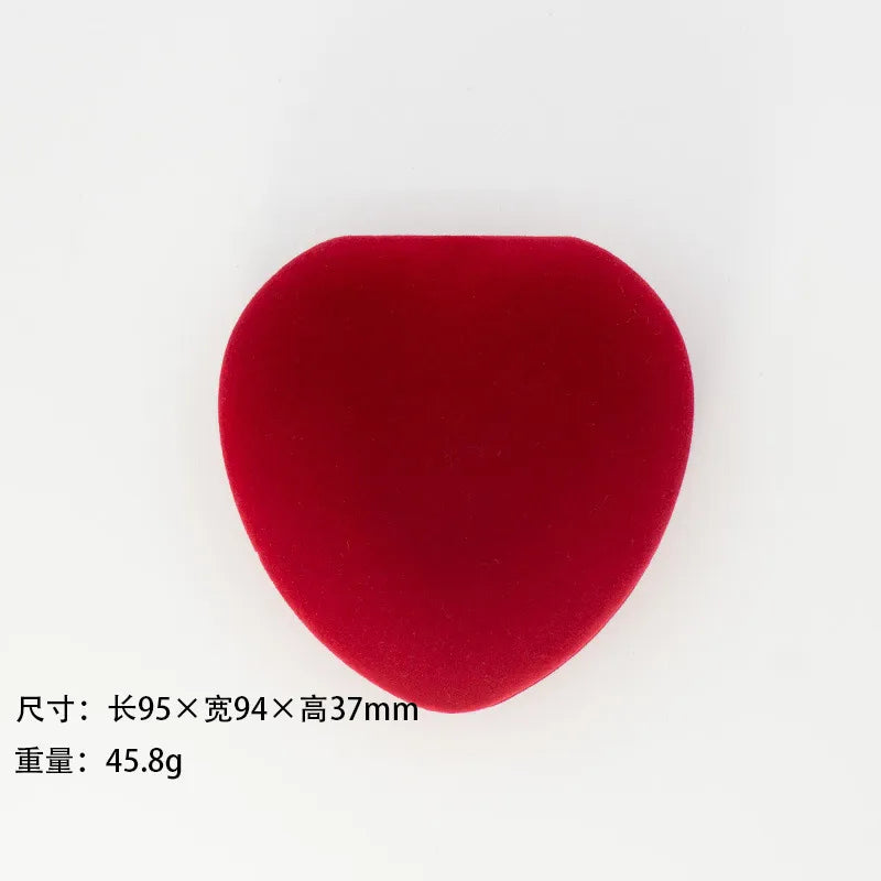 1 Piece Flannel Simple Style Daily Valentine'S Day Solid Color Jewelry Boxes