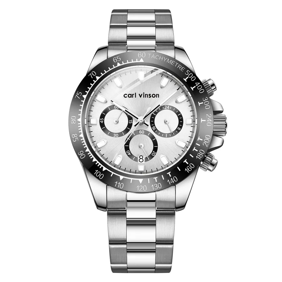 Modern Style Round Butterfly Double Snap Quartz Men's Watches
