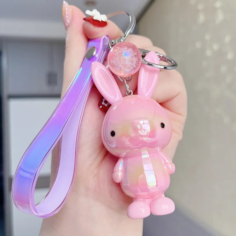 cute rabbit arylic women's keychain 1 piece