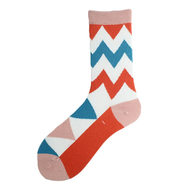 men's casual letter cotton polyester cotton crew socks a pair