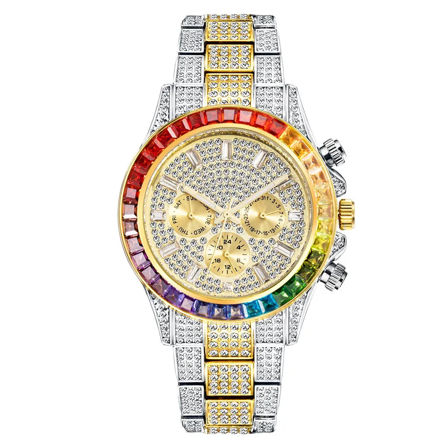 Fashion Geometric Butterfly Double Snap Quartz Men's Watches