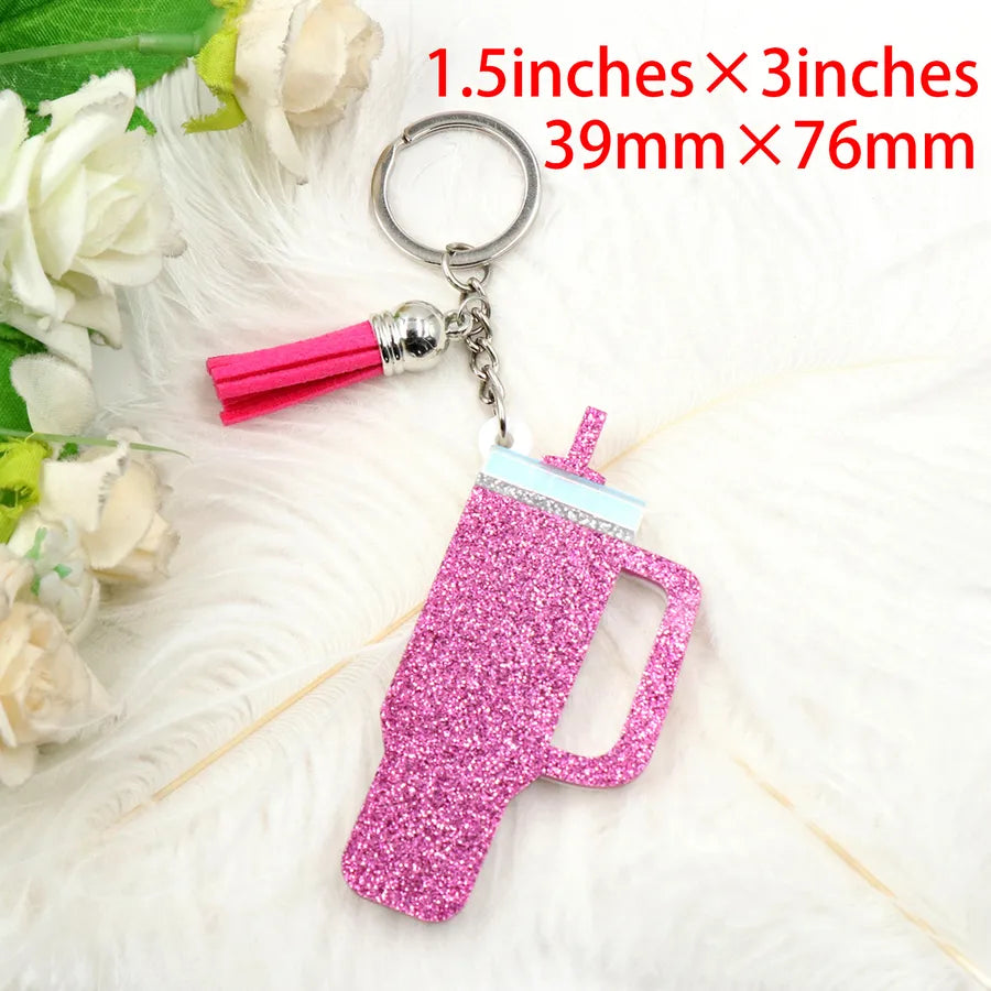New inspired by tumbling Cup keychain flash acrylic gift for Cup lovers