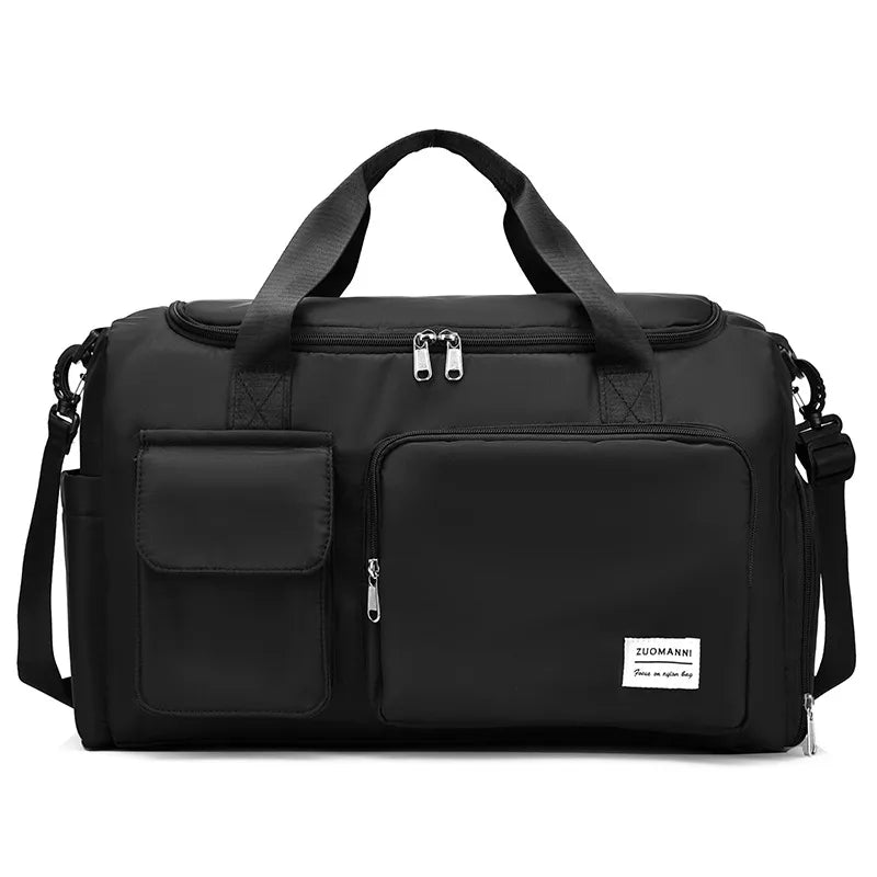unisex fashion solid color nylon waterproof duffel bags
