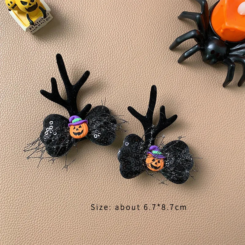 exaggerated funny pumpkin arylic plush hair clip