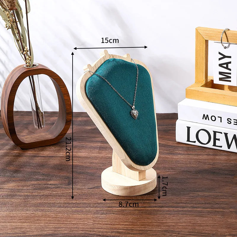 1 Piece solid wood Classic Style Solid Color Jewelry Display