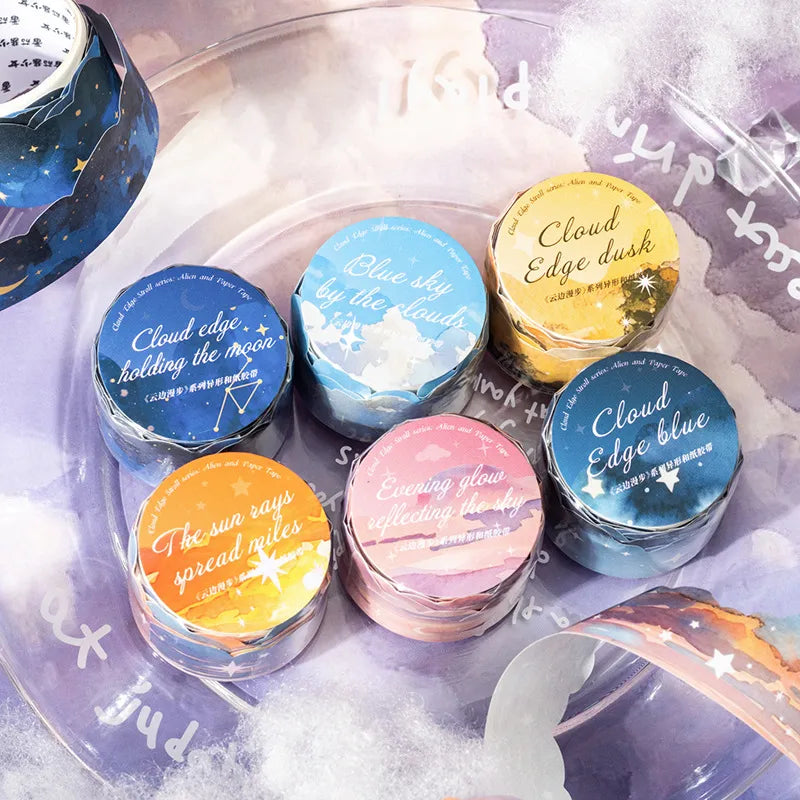 Clouds Star Moon School Graduation Washi Cute Handmade Shiny Washi Tape