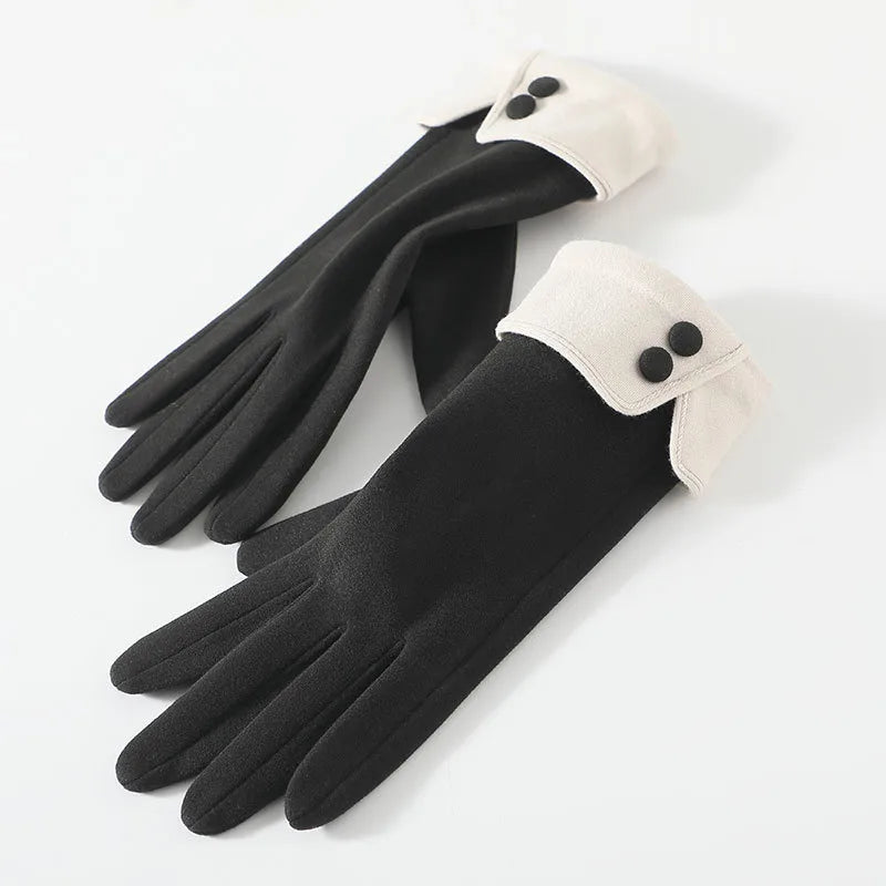 Women's Basic Simple Style Solid Color Gloves
