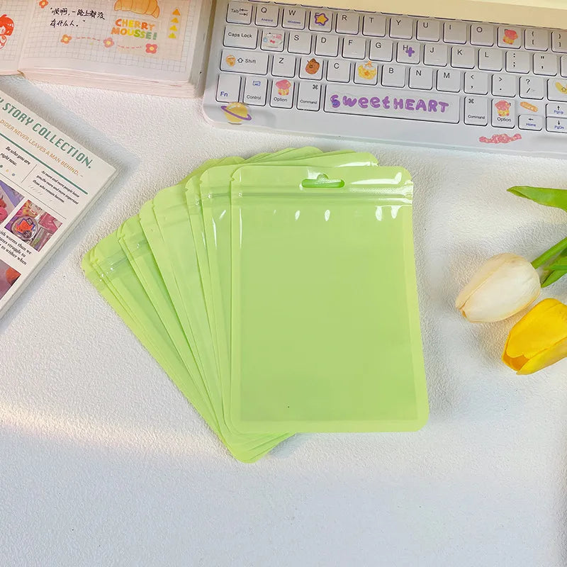 cute solid color plastic jewelry bag gift bag
