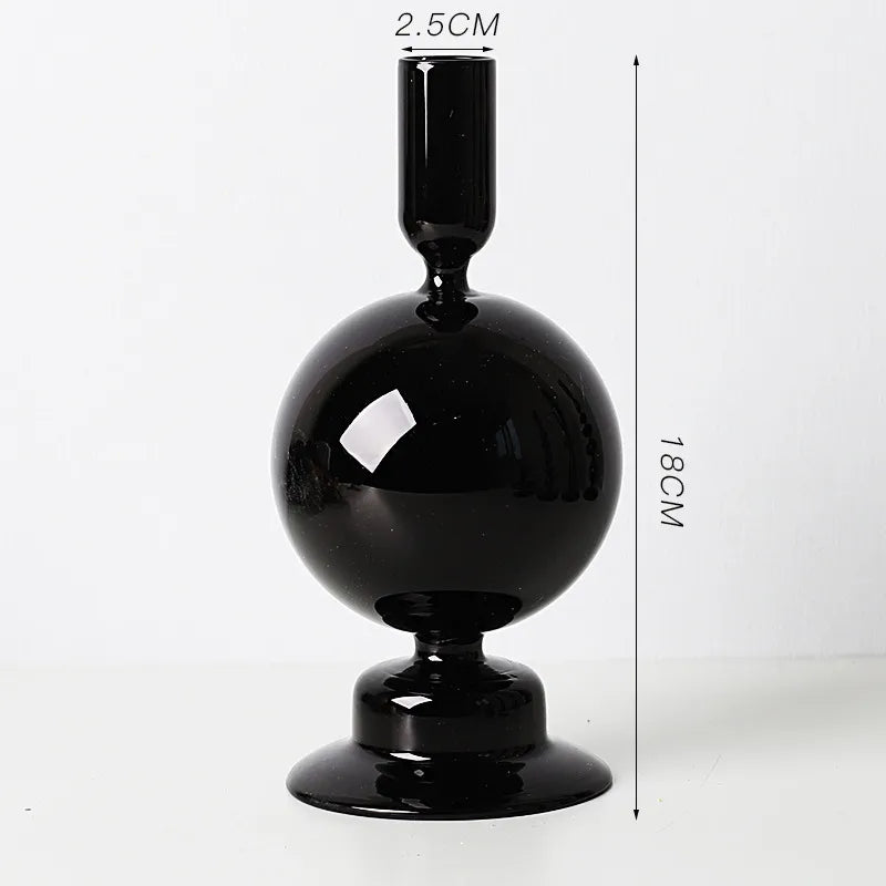 Artistic Geometric Glass candlestick Artificial Decorations