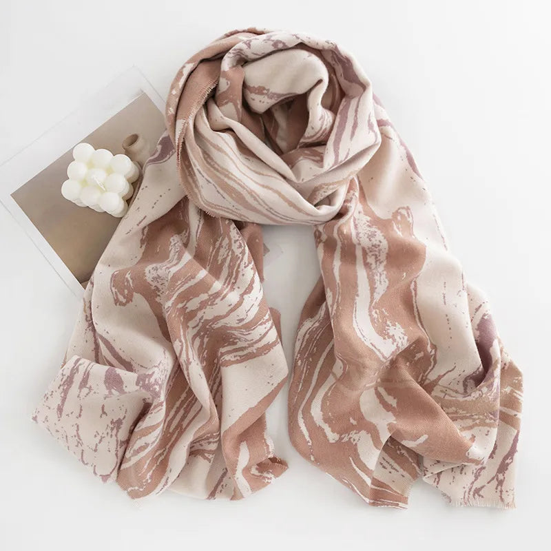 women's fashion geometric imitation cashmere winter scarves