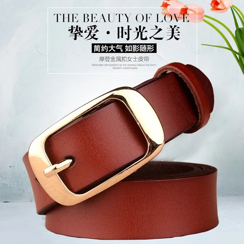 women's leather belt genuine leather women's leather casual belt decoration fashion all-matching  wholesale delivery