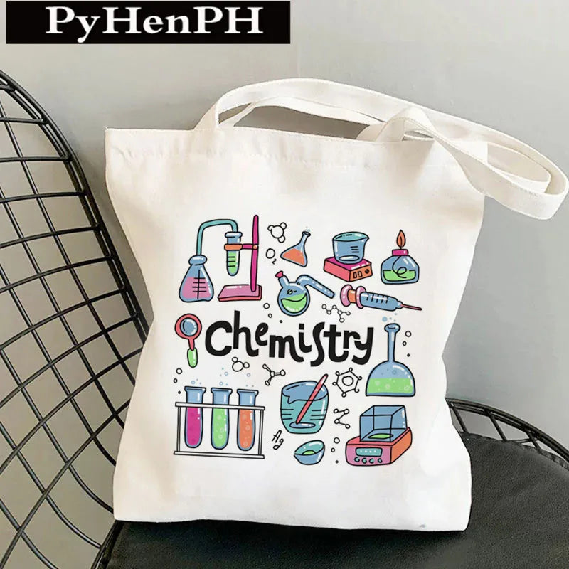 Unisex Canvas Printing Letter Cute Square Open Canvas Bag