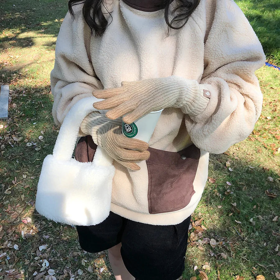 unisex streetwear gradient color gloves 1 pair