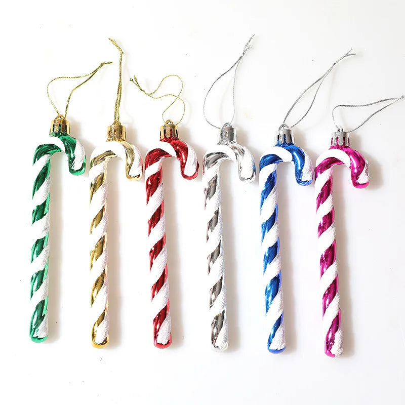 Christmas Tree Decoration Festive Atmosphere Plastic Cane Ornament Hanging Charms Christmas Holiday Decorations