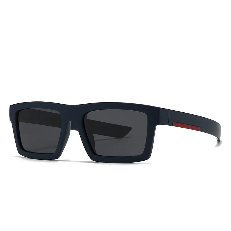Modern Style Classic Style Solid Color PC Polarized Light Tinted Lenses Square Full Frame Men's Sunglasses