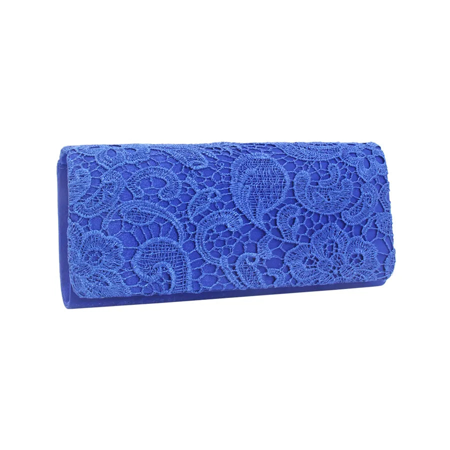 [new Style] Lace Floral Silk Ladies Clutch Bag Casual and Generous Evening Gift Bag Fashion Evening Bag