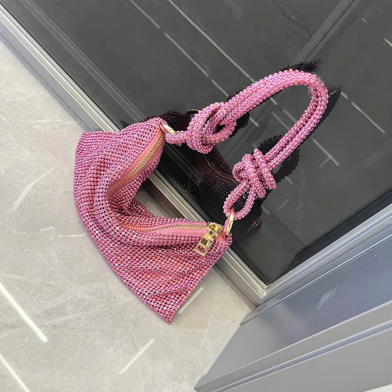 women's small polyester solid color classic style square zipper underarm bag