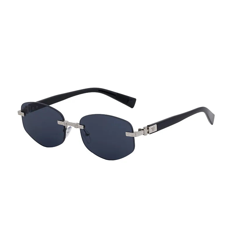 Roman Style Solid Color Pc Square Frameless Men's Sunglasses