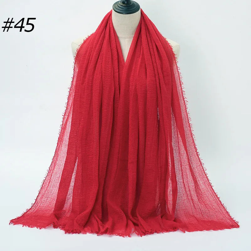 fashion solid color cotton pashmina scarves