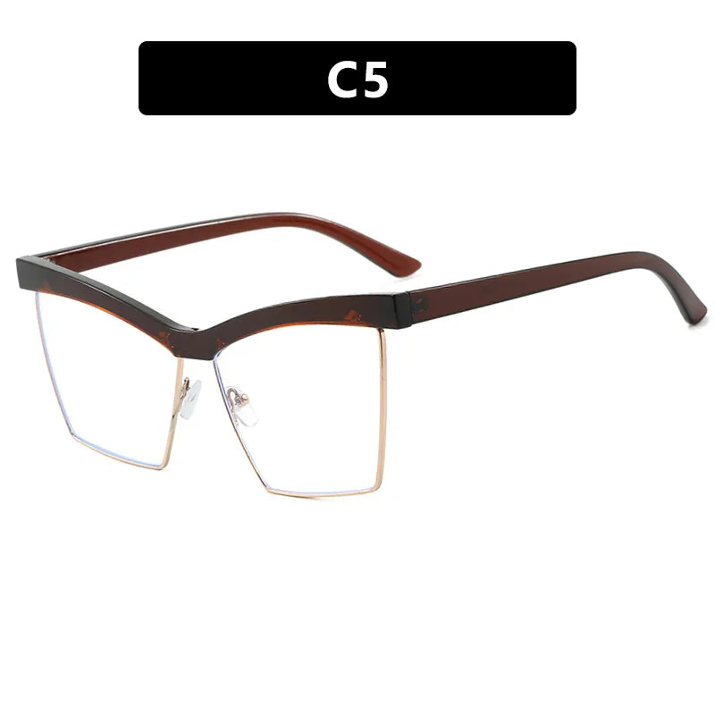 Casual Streetwear Leopard Ac Square Full Frame Optical glasses