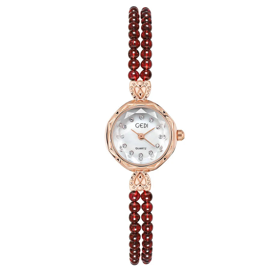 Elegant Glam Letter Jewelry Buckle Quartz Watch Women's Watches