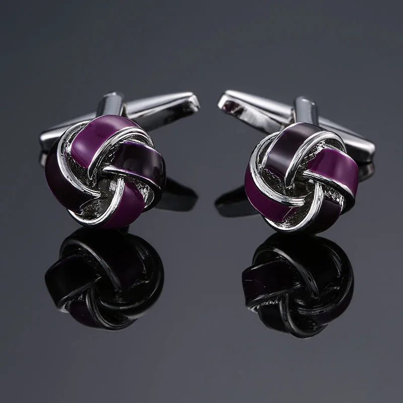 simple style solid color copper plating unisex cufflinks 1 pair