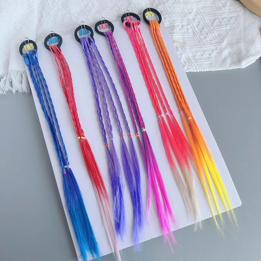 Cute Girl'S Solid Color Artificial Chemical Fiber Hair Tie