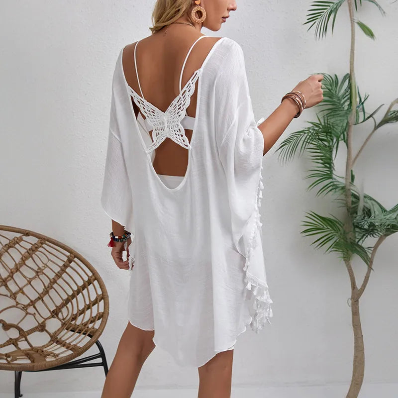 Women's Solid Color Sexy Cover Ups