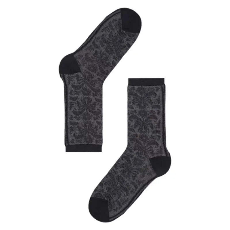 unisex retro geometric cotton crew socks a pair