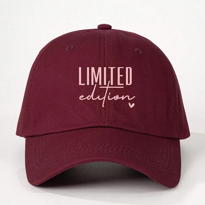 Unisex INS Style Casual Vacation Vocabulary Words/Name Curved Eaves Baseball Cap