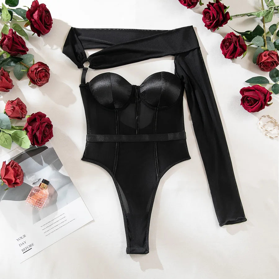 Solid Color Gather Shaping Underwear
