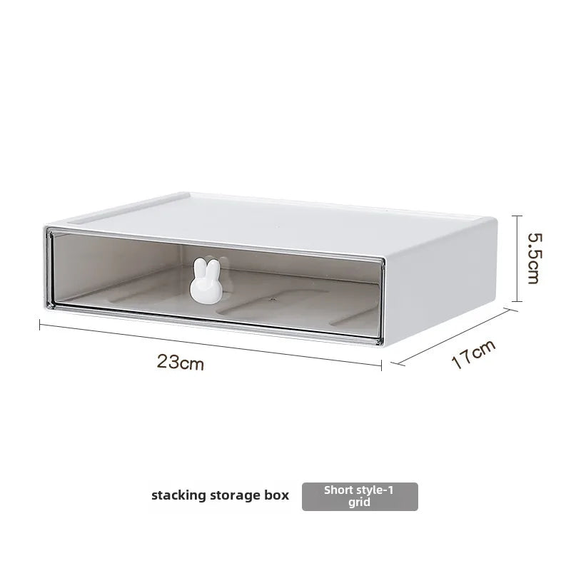 Dopamine Desktop Overlay Storage Cabinet Drawer Student Desk Stationery Storage Box Rubber Belt Hairpin Jewelry Fit Box