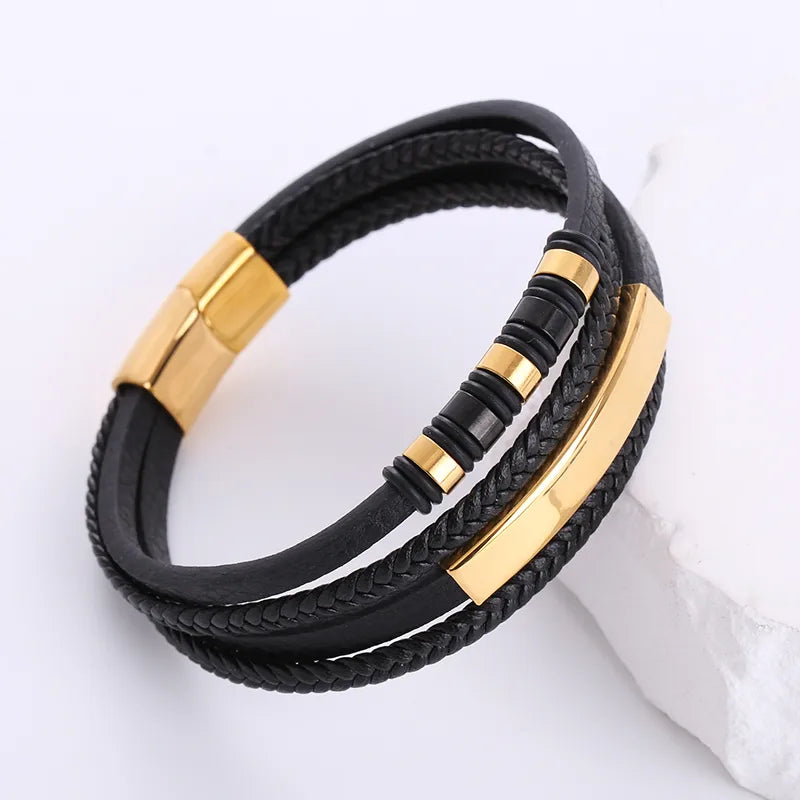 retro stainless steel plating men's bracelets