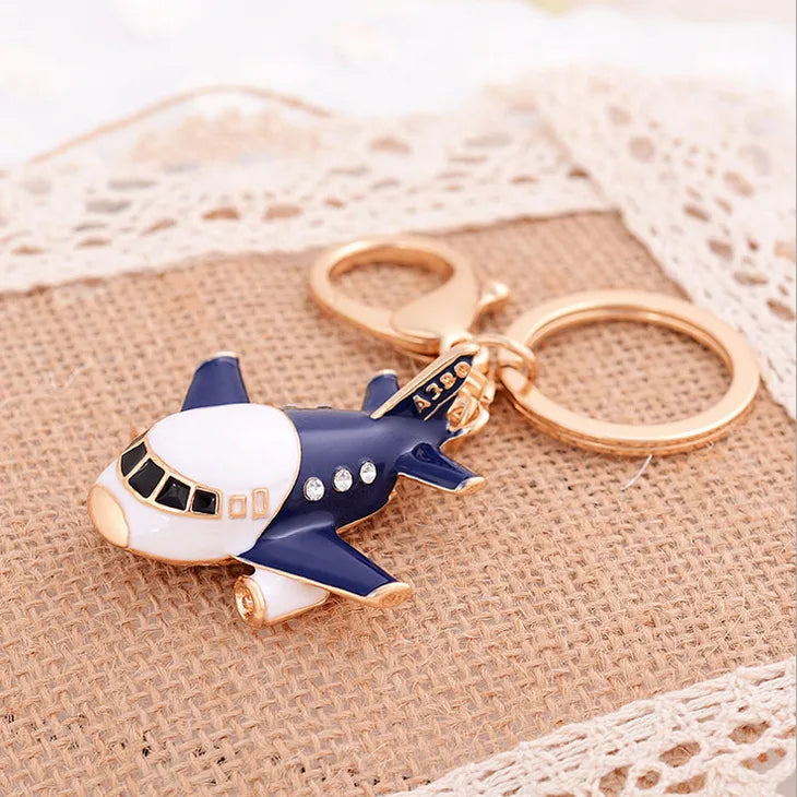 cute car metal diamond women's bag pendant keychain