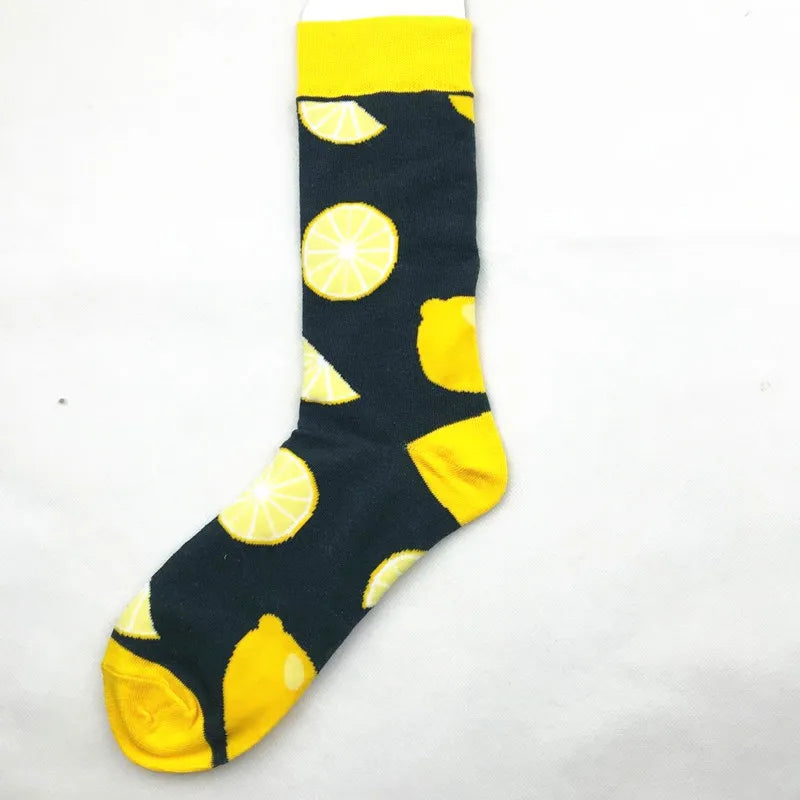 unisex casual geometric cotton crew socks a pair