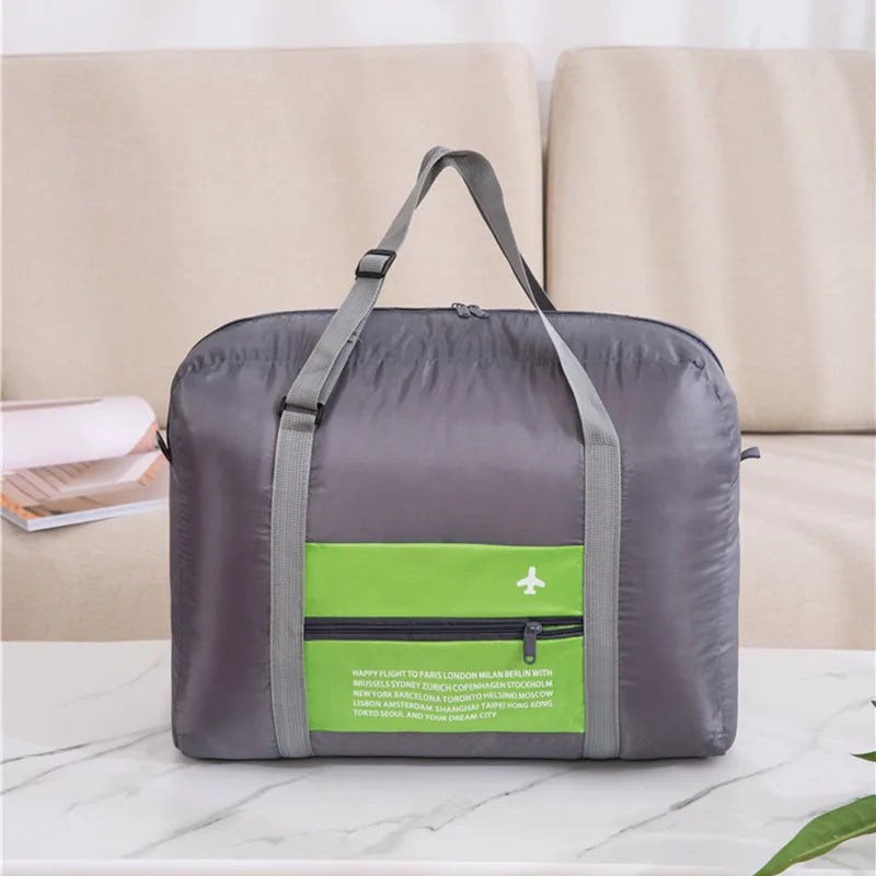 casual vacation solid color polyester travel bags