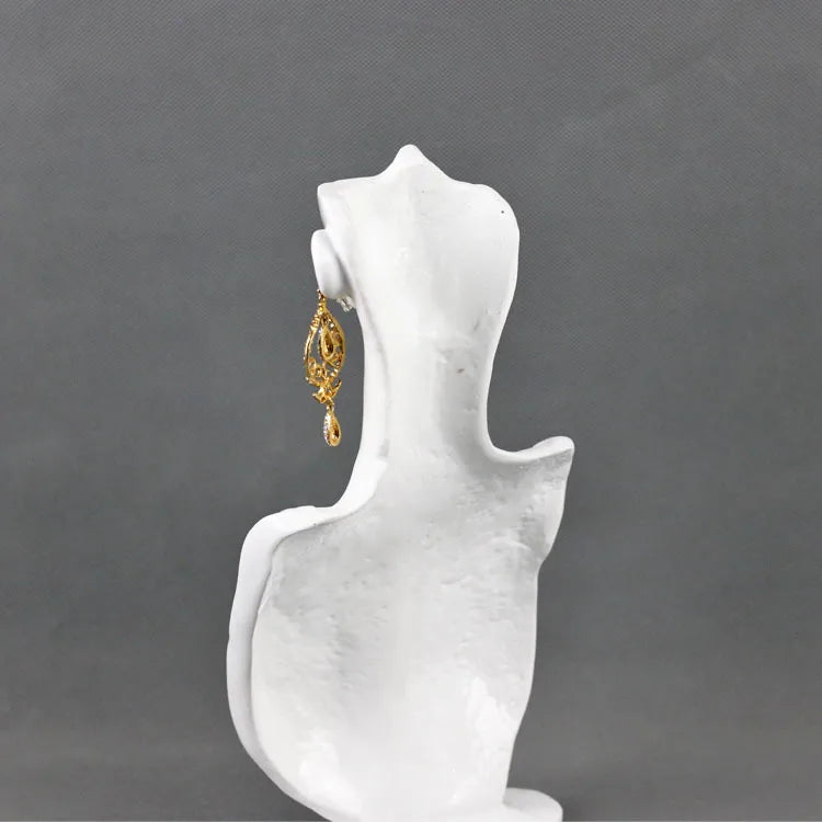 Resin Model Portrait Jewelry Necklace Display Stand Earring Holder Counter Top Props Artistic Style Art Painting Surface Mount