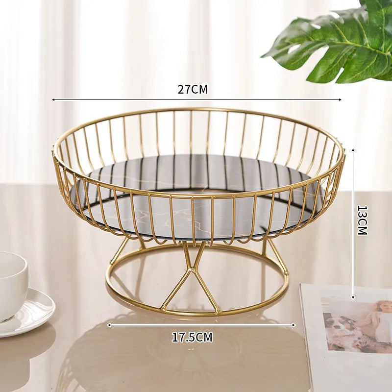 Nordic  Style Fruit Plate Home Snack Plate Table Fruit Basket Living Room Fruit Tray Counter Decorative Candy Plate